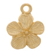 Breloque fleur 12x10 mm - Doré à l'or fin x1|raw }}