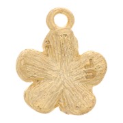 Breloque fleur 12x10 mm - Doré à l'or fin x1