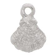 Breloque coquille saint-jacques 9x7 mm - Rhodié x1|raw }}