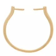 Bague fine ajustable et interchangeable T.53 à T.55 - Doré à l'or fin x1