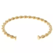 Bracelet jonc torsadé 4.7x170 mm - Plaqué Or 3 microns x1