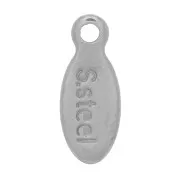 Mini sequins gouttes 10x4 mm gravé S. Steel - Acier inoxydable 304 x10