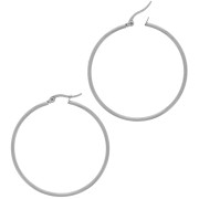 Créoles rondes 48 mm - Fil 2 mm - en Acier Inoxydable 304 x2