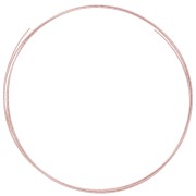 Fil semi-dur - recuit - rond diamanté 0.7 mm - Argent 925 Doré rose x1m