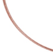 Fil semi-dur - recuit - rond diamanté 0.7 mm - Argent 925 Doré rose x1m