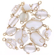 Assortiment d'intercalaires entourés de fil de cuivre taille aléatoirex20g|raw }}