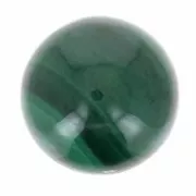 Cabochon rond 5 mm en pierre gemme - Malachite x1