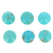 Cabochon rond 5 mm en pierre gemme - Turquoise x1
