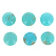 Cabochon rond 5 mm en pierre gemme - Turquoise x1
