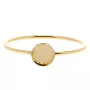 Bague fine serti pour cabochon 5 mm - Taille 57 - Gold filled (or laminé)   x1