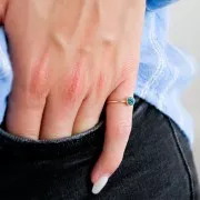 Bague fine serti pour cabochon 5 mm - Taille 57 - Gold filled (or laminé)   x1