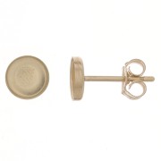 Clous d'oreilles ronds pour cabochon 5 mm - Gold Filled (or laminé) x2
