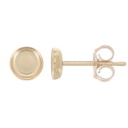 Clous d'oreilles ronds pour cabochon 4 mm - Gold Filled (or laminé) x2|raw }}