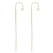 Chaines d'oreilles traversantes maille Vénitienne 48mm - Gold filled (or laminé)  x2|raw }}