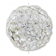 Ronde plasticine strass Coréen 14 mm Crystal  x1