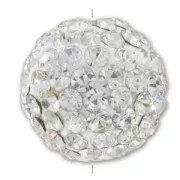 Ronde plasticine strass Coréen 14 mm Crystal  x1
