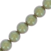 Perles rondes nacrées Preciosa - Round Pearl Maxima 4 mm - Pearlescent Khaki x30