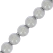 Perles rondes nacrées Preciosa - Round Pearl Maxima 4 mm - Pearlescent Grey x30|raw }}