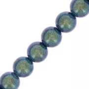 Perles rondes nacrées Preciosa - Round Pearl Maxima 4 mm - Pearlescent Peacock x30