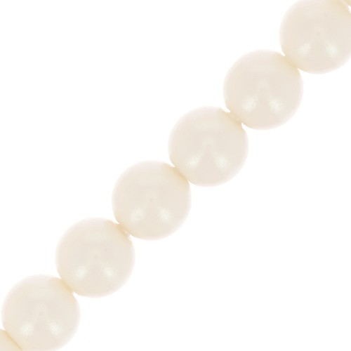 Perles rondes nacrées Preciosa - Round Pearl Maxima 4 mm - Pearlescent Cream x30