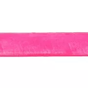 Lacet cuir 10 mm Rose Fluo x30cm