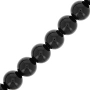 Perles rondes nacrées Preciosa - Round Pearl Maxima 6 mm - Magic Black x20