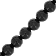 Perles rondes nacrées Preciosa - Round Pearl Maxima 6 mm - Magic Black x20