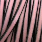 Lacet cuir 5x2 mm Mauve x30cm