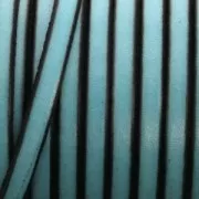 Lacet cuir 5x2 mm Vert foncé x30cm