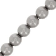 Perles rondes nacrées Preciosa - Round Pearl Maxima 4 mm - Dark Grey x30