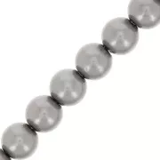 Perles rondes nacrées Preciosa - Round Pearl Maxima 4 mm - Dark Grey x30