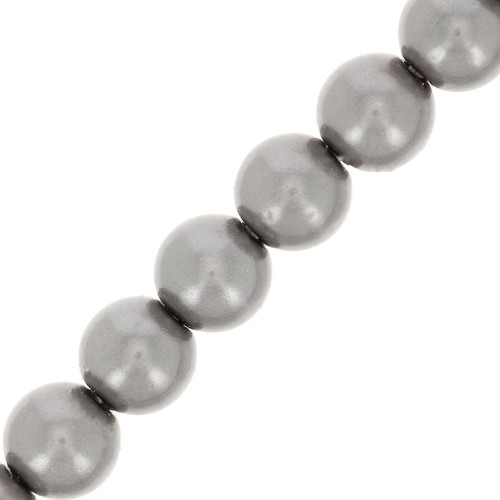 Perles rondes nacrées Preciosa - Round Pearl Maxima 4 mm - Dark Grey x30