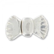 Fermoir aimanté noeud pour lacet 5 mm argenté x1