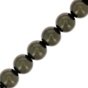 Perles rondes nacrées Preciosa - Round Pearl Maxima 5 mm - Dark Green x25