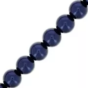 Perles rondes nacrées Preciosa - Round Pearl Maxima 6 mm - Dark Blue x20