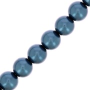 Perles rondes nacrées Preciosa - Round Pearl Maxima 6 mm - Blue x20|raw }}