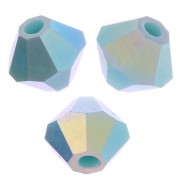 Perles toupies Preciosa - Rondelle Bead 4 mm - Turquoise AB 2X x30