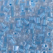 Cubes Miyuki 4 mm SB4-221 - Crystal Sky Blue Lined x10g