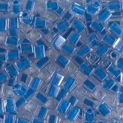 Cubes Miyuki 4 mm SB4-238 - Crystal Blue Lined x10g