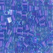Cubes Miyuki 4 mm SB4-2640 - Lilac Lined Aqua x10g