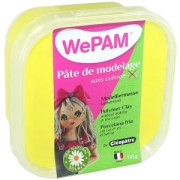 Pâte de modelage sans cuisson WePam Jaune x145gr|raw }}
