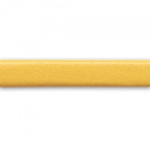Lacet cuir reconstitué double-face 3 mm Jaune x1m