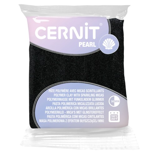 Pâte Cernit Pearl - Noir (n°100) x56gr