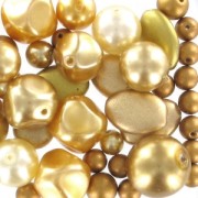 Assortiment de perles de bohème - Gold x50g|raw }}