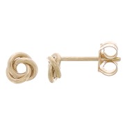 Boucles d'oreilles 3 anneaux entrelacés 5 mm - Gold Filled (or laminé) x2|raw }}