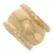 Perle travaillée 6x8 mm - Plaqué Or 3 microns x1