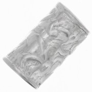 Perle tube droit travaillée 9x5 mm - Argent 925 x1|raw }}