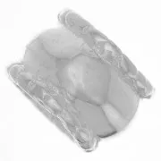 Perle travaillée 6x8 mm - Argent 925 x1