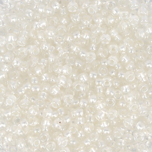 Preciosa Perles rocailles 11/0 2 mm - Pearl Pastel Lining - Ivory x10g