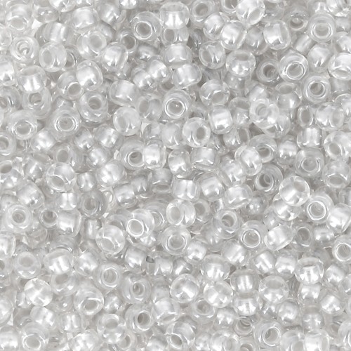 Preciosa Perles rocailles 11/0 2 mm - Pearl Pastel Lining - Grey x20g